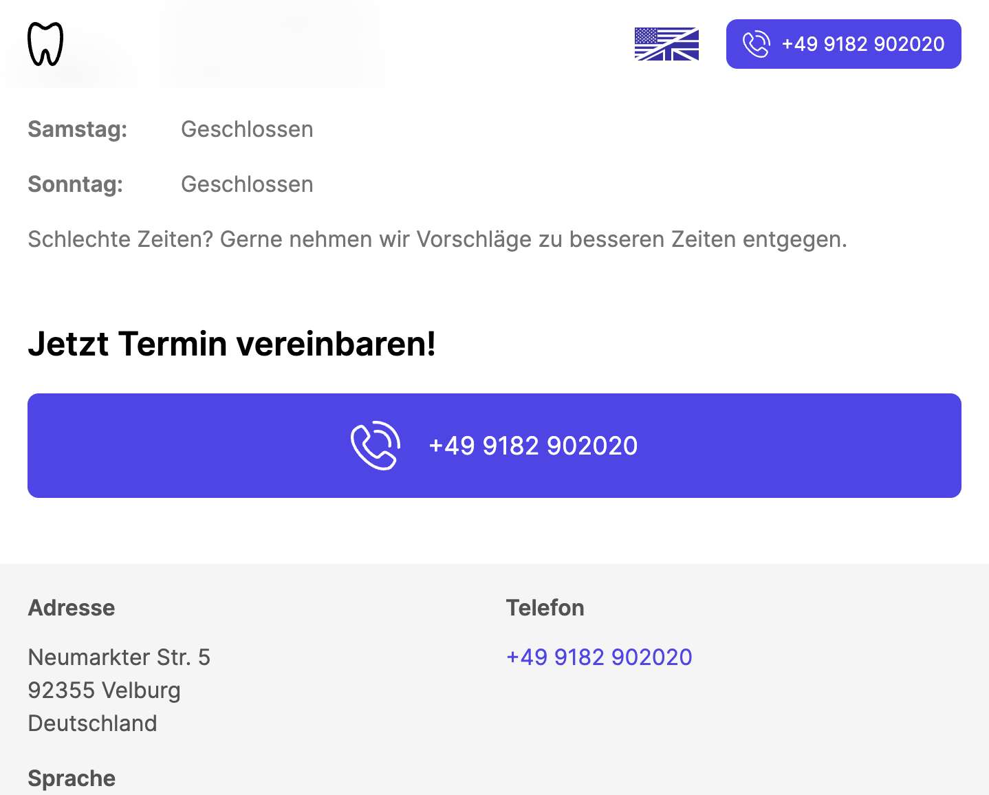 Screenshot of Call Button