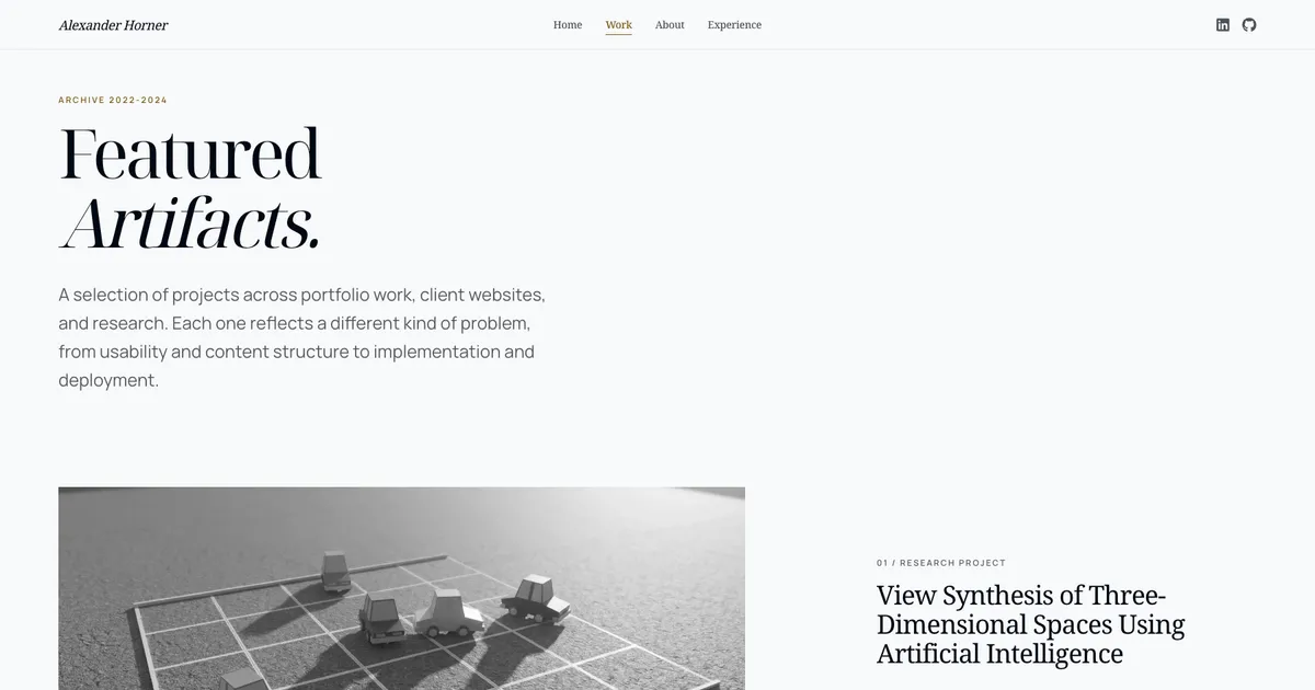 Work | Alexander Horner